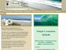 Tablet Screenshot of beachcitiescremationsociety.com